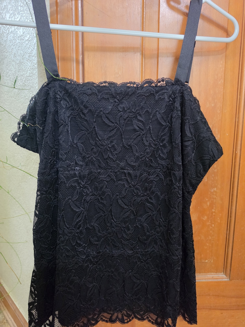 Black Lace Off-Shoulder Women's Top